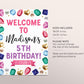 Gems Birthday Welcome Sign Editable Template, Gemstone She's A Gem Party Poster, Jewelry Making Our Little Gem Crystal Gemology Board Banner