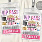 Christmas Movie Night VIP Pass Editable Template