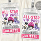 Ice Hockey Birthday All Star VIP Pass Editable Template