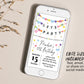 Friendship Bracelet Birthday Invitation Editable Template, Bracelet Making Party Invite, Let's Party Girl Jewelry Making Beads Party Evite