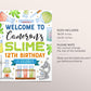 Science Slime Birthday Welcome Sign Editable Template, Boy Scientist Slime Experiment Party Poster, Kids Professor Science Lab Scientific