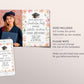 Graduation Floral Invitation With Photo Editable Template