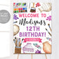 Pottery Party Welcome Sign Editable Template