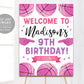 Basketball Birthday Welcome Sign Editable Template