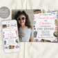 Around The World Birthday Invitation With Photo Editable Template
