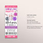 Bowling Birthday Ticket Invitation Editable Template, Girl Sports Bowling Alley Party Evite, Kids Bowling Ball Pin Strike Up Some Fun Evite