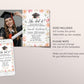 Graduation Floral Invitation With Photo Editable Template, She Did It Grad Announcement Party Invite for Her, Grad College High School Evite