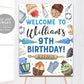 Baking Birthday Party Welcome Sign Editable Template