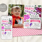 Chameleon Birthday Invitation With Photo Editable Template