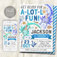 Axolotl Birthday Invitation Editable Template