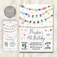Friendship Bracelet Birthday Invitation Editable Template