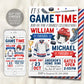 Ice Hockey Joint Siblings Birthday Invitation Editable Template
