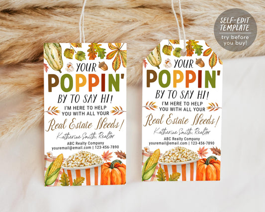 Fall Realtor Pop By Tag Editable Template