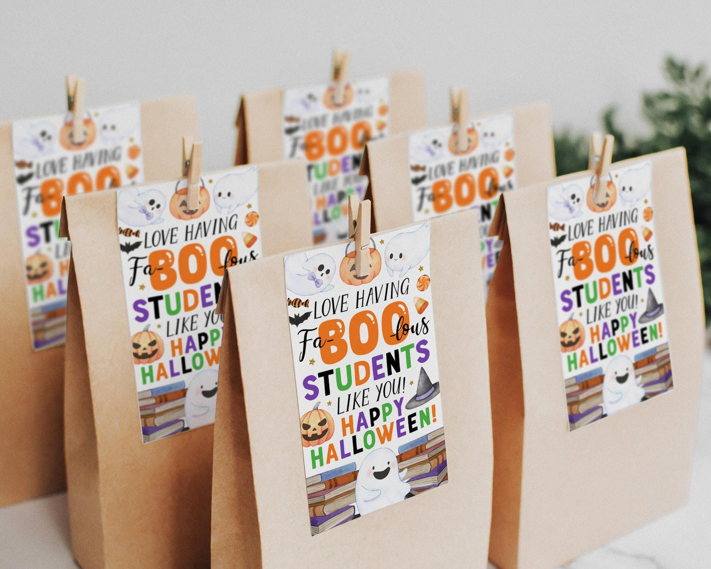 Student Appreciation Halloween Gift Tag Editable Template, Faboolous Students Like You Classroom Appreciation Labels Favor Tag From Teacher