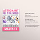 Outer Space Birthday All Star VIP Pass Editable Template, Girl Astronaut Solar Rocket Party All Access Pass, Guest Name Tag Insert ID Badge
