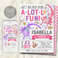 Axolotl Birthday Invitation Editable Template