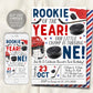 Ice Hockey First Birthday Invitation Editable Template