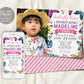 Butterfly Birthday Invitation With Photo Editable Template