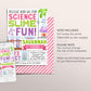 Science Slime Birthday Invitation Editable Template, Girl Scientist Slime Experiment Party Invite, Kids Professor Science Lab Party Evite