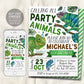 Chameleon Birthday Invitation Editable Template