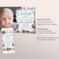 What A Onederful World First Birthday Invitation With Photo Editable Template, Boy Travel Around the World Party Invite, Vintage Map Evite