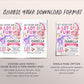 Axolotl Birthday Invitation Editable Template, Girl Axolotl Theme Alotl Fun Party Invite, Under The Sea Lake Evite Seashells Printable