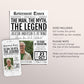 The Man The Myth The Legend Retirement Invitation Editable Template, Funny Retirement Newspaper Surprise Party Invite, Career Farewell Evite