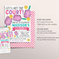 Pickleball Birthday Invitation Editable Template, Girl Lets Hit the Court Theme Party Invite, Sports Pickleball Theme Evite, Let’s Pickle