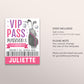 Golf Birthday All Star VIP Pass Editable Template, Girl Golfer's Golfing Party All Access Pass, Crew Pass Guests Name Tag ID Badge Lanyard