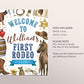 First Rodeo Birthday Welcome Sign Editable Template, Boy 2nd Third Rodeo Cowboy Hat Western Wild West Birthday Party Southwestern Poster