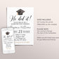 Graduation Invitation Editable Template, He did it Graduation Announcement Party Invite for Him, Minimalist Grad College High School Evite