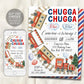 Chugga Chugga Two Two Train Birthday Invitation Editable Template