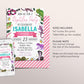 Reptiles Birthday Invitation Editable Template, Girl Reptile Nature Theme Party Invite, Kids Snake Lizard Frog Creepy Crawly Outdoor Evite
