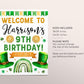 St Patrick's Day Birthday Welcome Sign Editable Template, Rainbows Shamrock Birthday Party Poster, St Patty's Day Lucky Charm Irish Sign