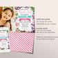 Reptiles Birthday Invitation With Photo Editable Template, Girl Reptile Nature Theme Party Invite, Kids Snake Lizard Frog Outdoor Evite