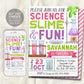 Science Slime Birthday Invitation Editable Template
