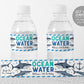 Shark Water Bottle Labels Editable Template