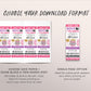 Movie and Pajamas Birthday Ticket Invitation Editable Template, Girl Kids Slumber Party Popcorn Cinema Movie Ticket Stub Party Invite Evite