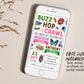 Insect Bugs Joint Siblings Birthday Invitation Editable Template, Twins Girl Boy Buzz Hop Crawl Party Invite, Kids Bug Hunt Garden Evite