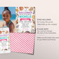 Seashell Birthday Invitation With Photo Editable Template, Girl Let's Shellebrate Sea Shell Theme Invite, Under The Sea Coastal Beach Evite