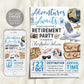 Travel Retirement Invitation Editable Template
