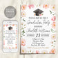 Graduation Floral Invitation Editable Template