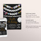 In My Volleyball Era Birthday Invitation Editable Template, Volleyball Friendship Bracelet Party Invite, Sports Game Black Gold Eras Evite