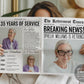 Retirement Newspaper Bouquet Wrap Editable Template, Retirement Party Newspaper Flower Wrap, Work Anniversary Poster Gift Career Timeline