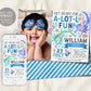 Axolotl Birthday Invitation With Photo Editable Template