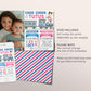 Choo Choos and Tutus Joint Siblings Birthday Invitation With Photo Editable Template, Girl Boy Train Ballerina Boarding Pass Party Invite