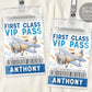 Airplane Birthday All Star VIP Pass Editable Template