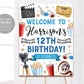 Movie Night Birthday Welcome Sign Editable Template