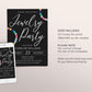 Jewelry Party Invitation Editable Template, Jewelry Making Workshop Invite, Jewellery Exchange Beads Gems Stones Evite Black Printable