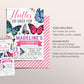 Butterfly Birthday Invitation Editable Template, Girl Flutter On Over Party Invite, Kids Floral Butterflies Butterfly Garden Nature Evite